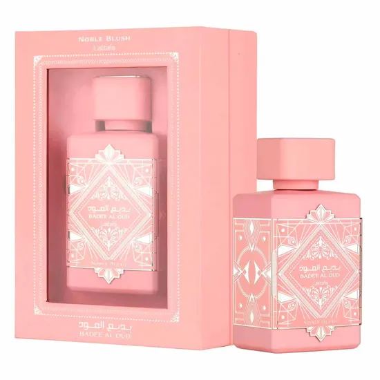 2f03916e3db40591bb089061f4606aa41b6afe34-1.webp Perfume Lattafa Bade'e Al Oud Noble Blush Eau de Parfum Feminino 100ML