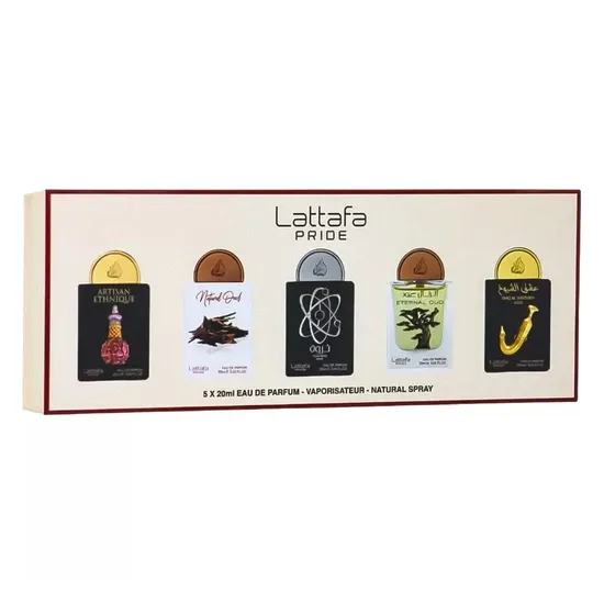 Kit Perfume Lattafa Pride Gift Set Box 02 Eau de Parfum Unissex 5X20ML