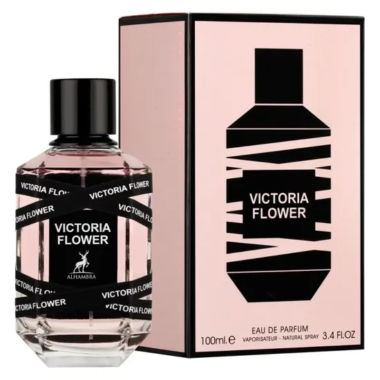 326cb8e77a87a7421fe1d1d47df61175f6ae17b8-1.webp Perfume Maison Alhambra Victoria Flower Rosa Eau de Parfum Feminino 100ML