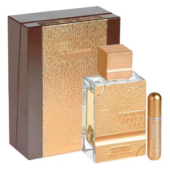 Perfume Al Haramain Amber Oud Gold 999.9 Dubai Edition Extrait de Parfum Unissex 100ML