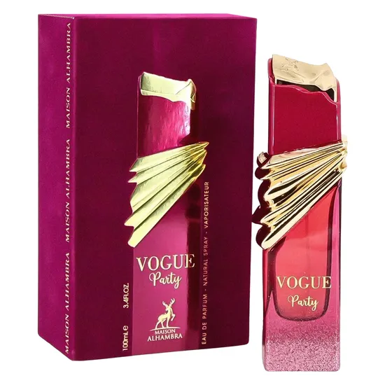 53d2e398f6cb293e16a38c8eef93c5a4c45820d9-1.webp Perfume Maison Alhambra Vogue Party Eau de Parfum Feminino 100ML