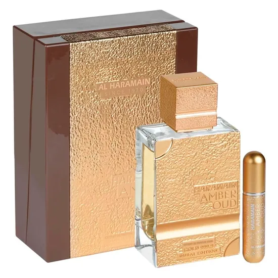 Perfume Al Haramain Amber Oud Gold 999.9 Dubai Edition Extrait de Parfum Unissex 75ML