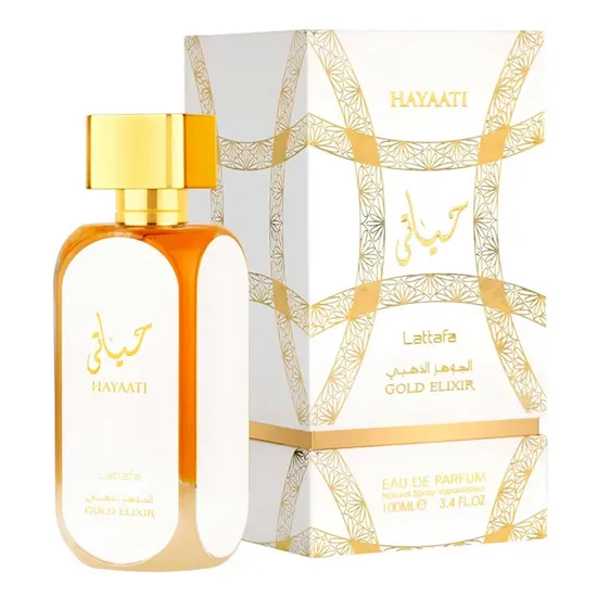 b522b50de7b7368d95374f7c45a3eaf1d81e5b11-1.webp Perfume Lattafa Hayaati Gold Elixir Eau de Parfum Unissex 100ML