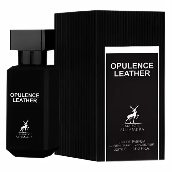 ebe35a3687e85e084f0fcf6eedadc49dd98ca216-1.webp Perfume Maison Alhambra Opulence Leather Eau de Parfum Masculino 30ML