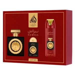 Kit Lattafa Nebras Gift Set Eau de Parfum Unissex - 3 Unidades