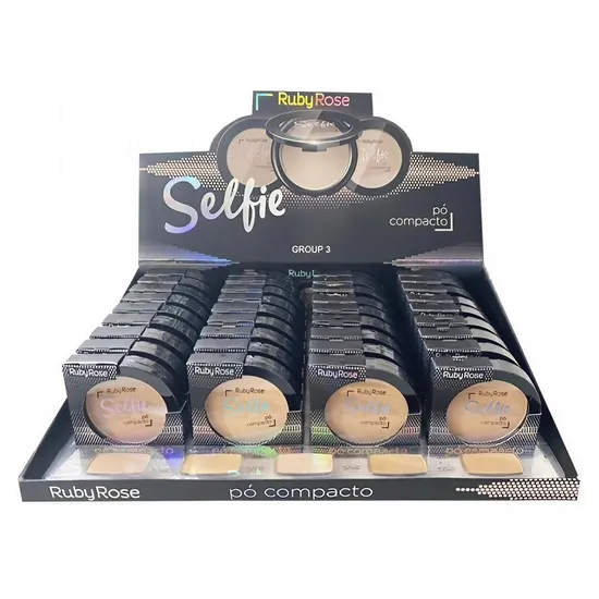 Po Compacto Facial Ruby Rose HB-7228-G2-M - 36 Unidades