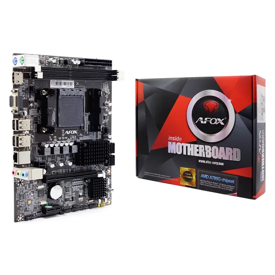 Placa Madre Afox A780S-MA3 DDR3 Socket AM3 e AM3+ Chipset AMD RS780 + AMD SB710/SB700 Micro ATX