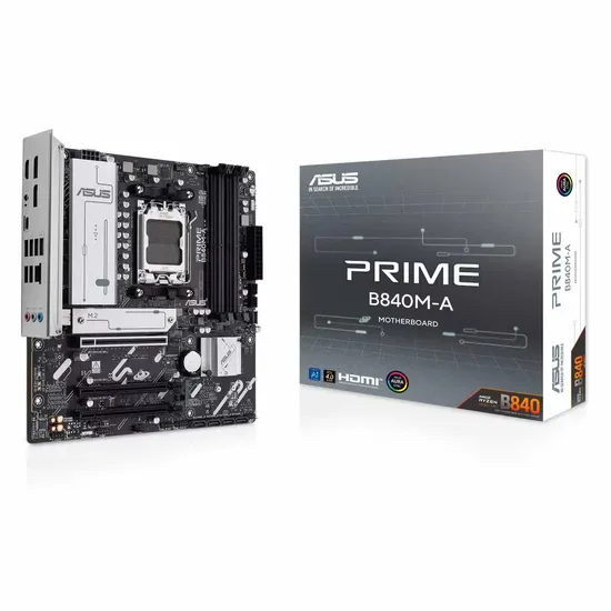 Placa Madre Asus Prime B840M-A 4XDDR5 Socket AM5 Chipset AMD B840 Micro ATX