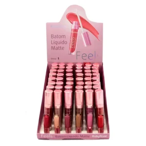Batom Liquido Matte Ruby Rose Feels HB-8226- 48 Unidades