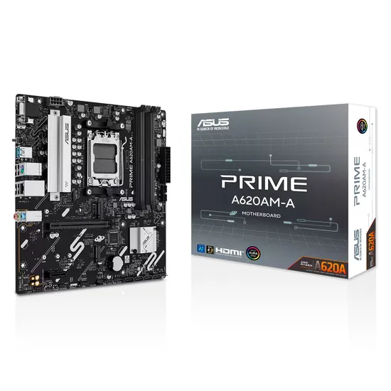 Placa Madre Asus Prime A620AM-A DDR5 Socket AM5 Chipset AMD A620 Micro ATX