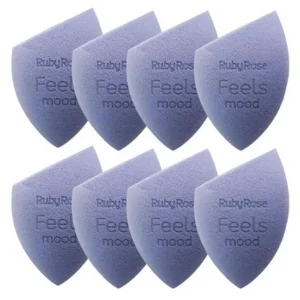 Esponja de Maquiagem Ruby Rose Feels Mood Angle Blender HBS-02 - 8 Unidades