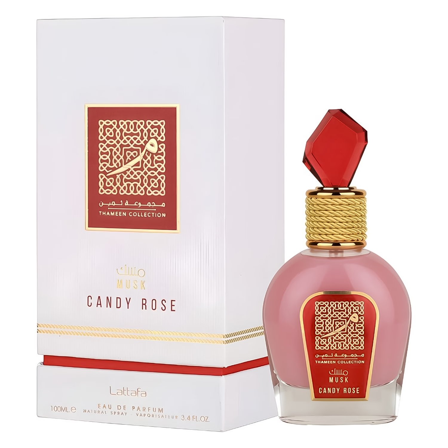 Perfume Lattafa Thameen Musk Candy Rose Eau de Parfum Unissex 100ml