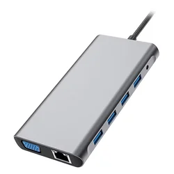 Adaptador Hub 12 en 1 – Gris