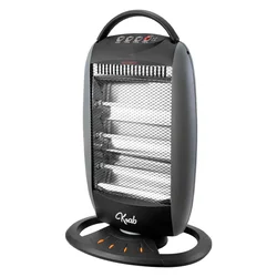 Calentador Eléctrico Krab Cuarzo KBEO1200 Oscilante 220V – Negro