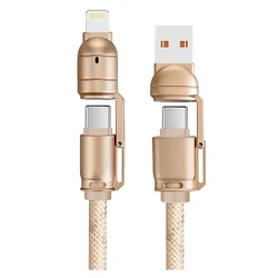 Cable G-Tide Bullet Power WC155-5 USB/USB-C/Lightning 1.5 Metros – Dorado
