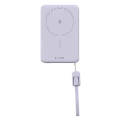Cargador Portátil G-Tide Slim 01 5000mAh USB-C a USB-C Sin Cable – Lila