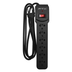 Filtro de Linea FTX FTX1079 6 Enchufes 2 Metros Bivolt – Negro