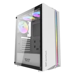 Gabinete Gamer Aigo darkFlash DK151 RGB Mid Tower – Blanco (3 Fans ARGB) (Caja Dañada)