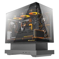 Gabinete darkFlash Floatron F1 - Negro (6 Fans ARGB)