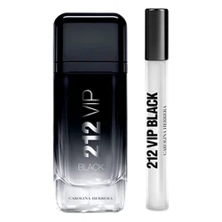 Kit Perfume Carolina Herrera CH 212 VIP Black Eau de Parfum Masculino 100ml + 10ml