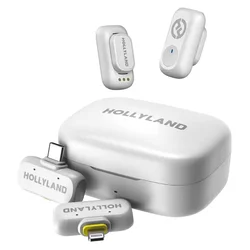 Micrófono Solapa Hollyland Lark A1 USB-C Lightning para Smartphone Inalámbrico - Blanco