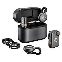 Micrófono Solapa Hollyland Lark M2S Mini Combo Inalámbrico para Smartphone – Negro (2TX+2RX)