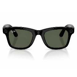 ANTEOJOS SMART RAY-BAN WAYFARER RW4008 SHINY BLACK L G15 GREEN 988407