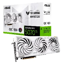 Placa de Video Asus TUF Gaming NVIDIA Geforce RTX-5070Ti 16GB GDDR7 – TUF-RTX5070TI-O16G-WHITE
